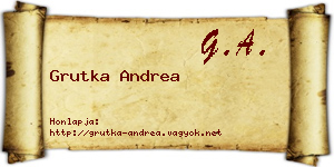 Grutka Andrea névjegykártya